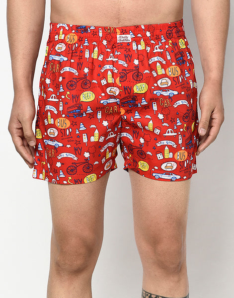 RED BUSES & TRAVEL BOXERS