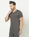 V-Neck Charcoal Grey T-shirt