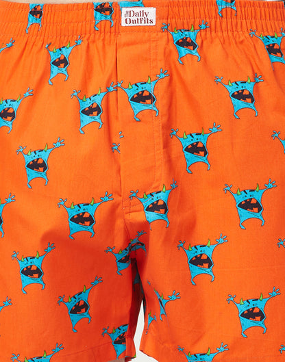 Monster Head Cotton Woven Boxers