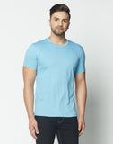 V-Neck Aqua Blue T-shirt